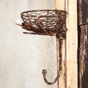 Metal Nest with Wall Hook | Antique Farmhouse