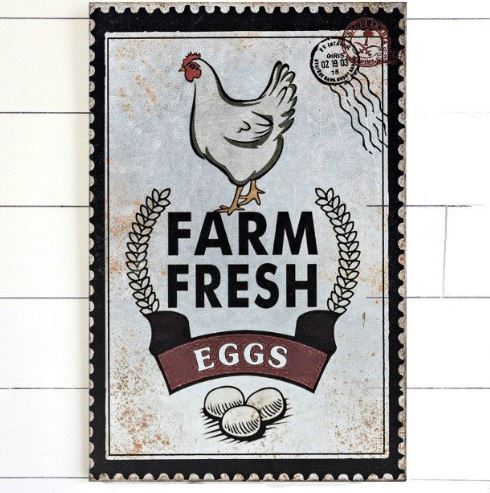Farm fresh egg sign