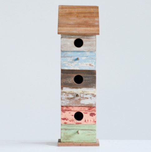 Tall Colorful Birdhouse