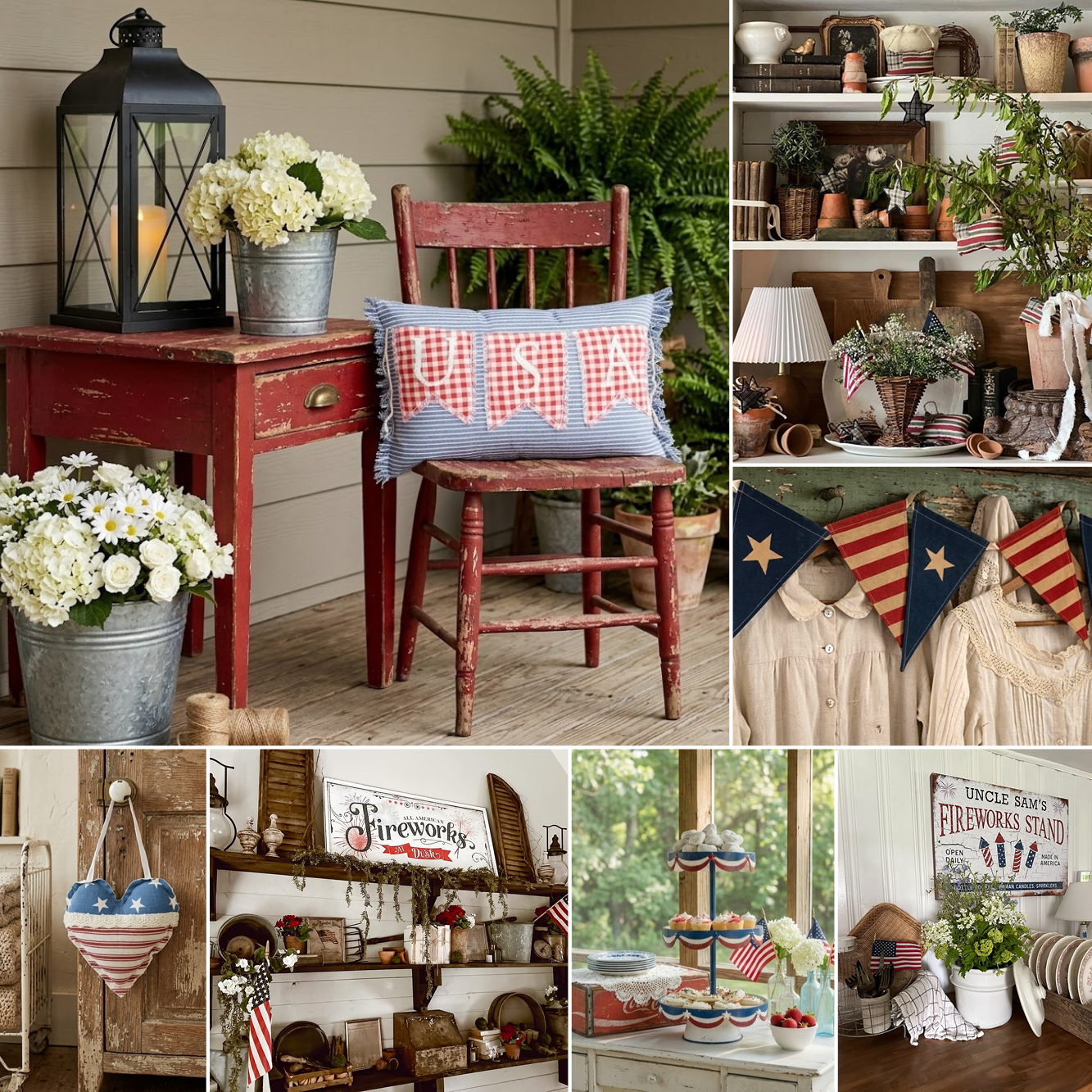 RED, WHITE, AND RUSTIC