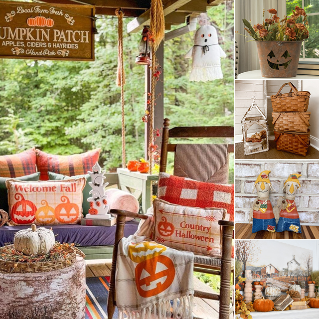 PUMPKINS ON THE PORCH