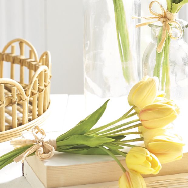 REAL TOUCH YELLOW TULIP BOUQUETS