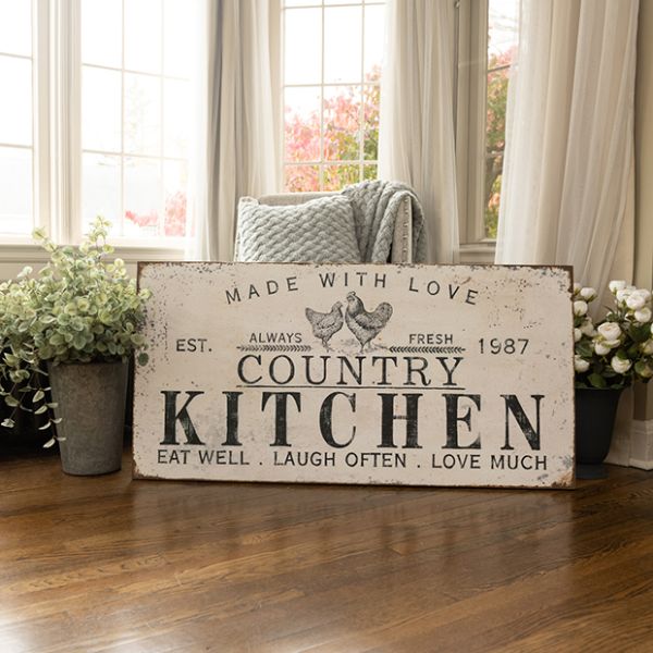 木工壁掛け雑貨　カントリーキッチン文字 country-kitchen-rustic-wall-