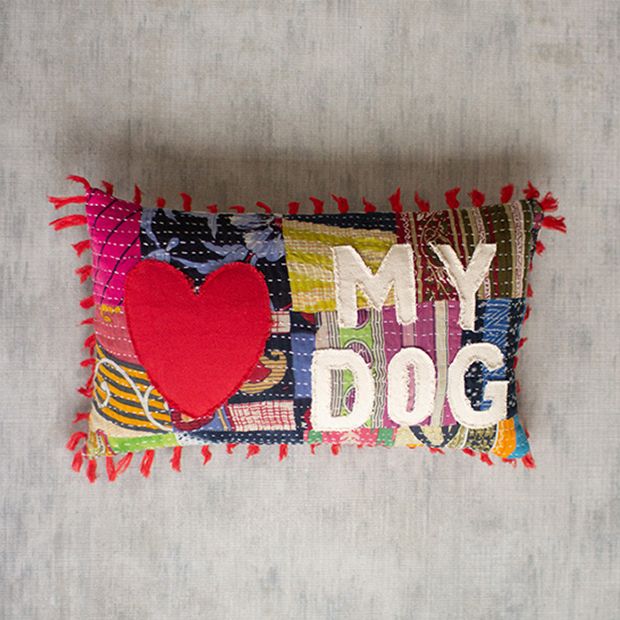 Heart My Dog Throw Pillow Antique Farmhouse(01)