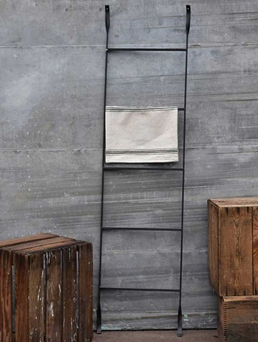 Small Ladder Wall Rack Tin Ladder Wall Rack | Antique Farmhouse