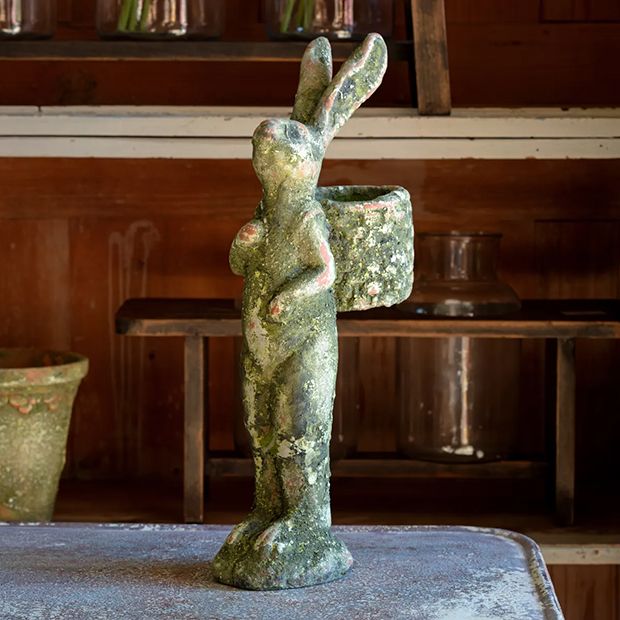 Aged Gathering Garden Rabbit | Antique Farmhouse