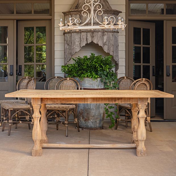 Classic French Farmhouse Rectangle Dining Table Antique Farmhouse