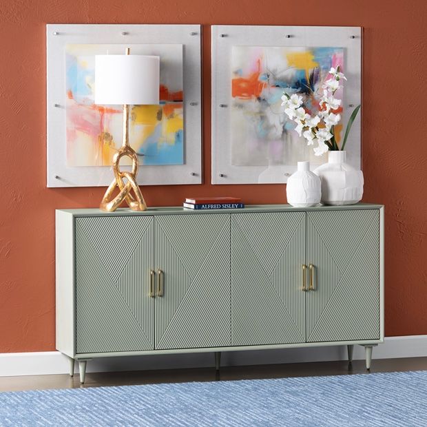 Sage Green 4 Door Arvada Sideboard