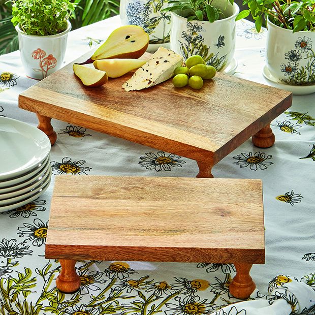 Footed Serving Board Riser | Antique Farmhouse