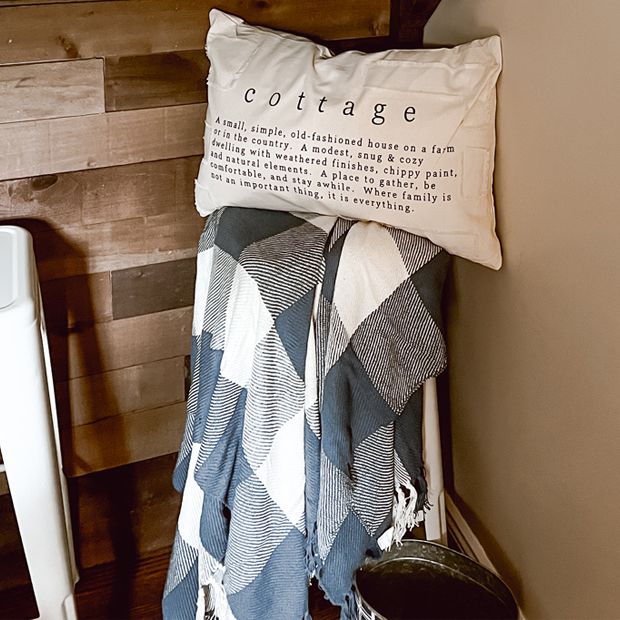Fringed Check Throw Blanket | Antique Farmhouse