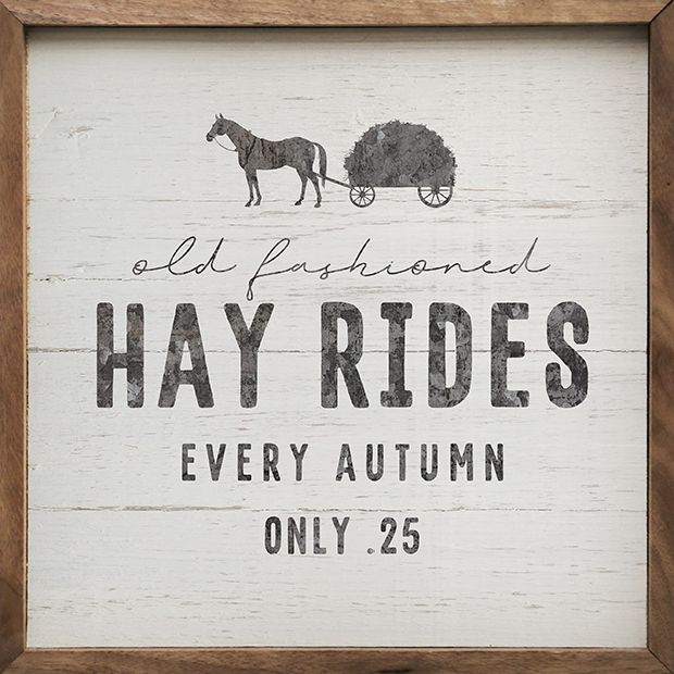 Hay Rides Sign Old Fashioned Hay Rides Wall Sign Antique Farmhouse