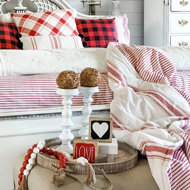 Picture of Striped Country Throw Blanket | Antique Farmhouse