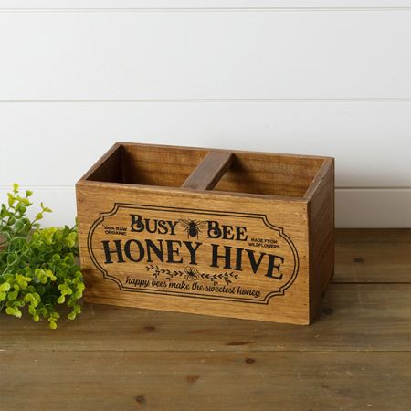 Busy Bee Honey Hive Wooden Display Box | Antique Farmhouse