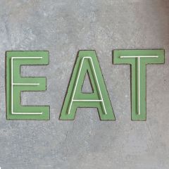 EAT Metal Letter Sign