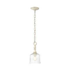 Hammered Water Glass Shade Petite Pendant Antique Black