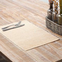 Casual Cotton Ribbed Placemats Set of 6