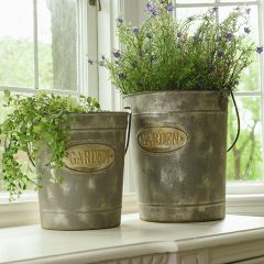 Garden Bucket Wall Planter Set of 2