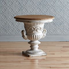Wood Top Provincial Side Table