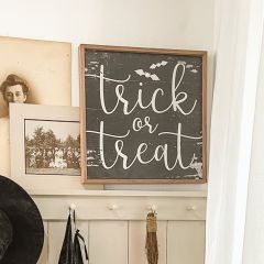 Trick Or Treat Bats Black Wall Art