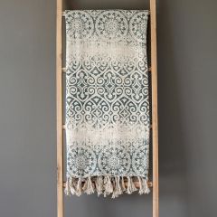 Classic Print Linen Throw Blanket