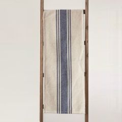 French Stripe Table Runner Blue