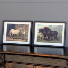 Carriage And Workhorse Framed Prints Set of 2