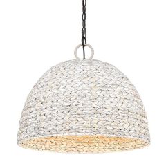 Woven Painted Sweet Grass 5 Light Pendant