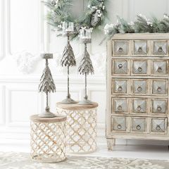 10 Drawer Whitewashed Storage Chest