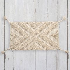 Patterned Cotton Accent Rug With Tassels