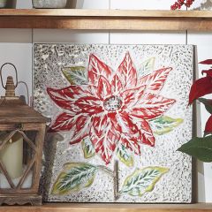 Poinsettia Iron Wall Art