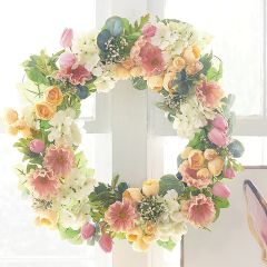 Hydrangea Poppy Wreath