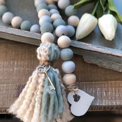 Tasseled Wood Bead Garland