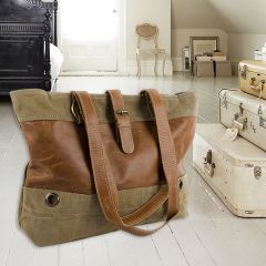 Canvas and Leather Tote