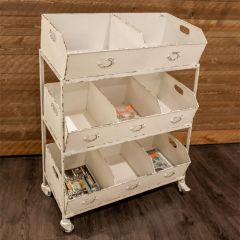 Weathered Caddy Shelf on Wheels