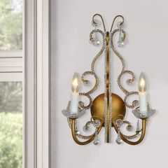 2 Light Beaded Elegance Wall Sconce