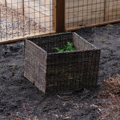 2 Piece Folding Vine and Wire Garden Fence