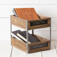 2 Tier Chalk Front Desktop Organizer