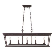 Etruscan Bronze 5 Light Linear Pendant