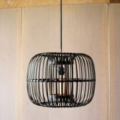 Dark Bamboo Pendant Light