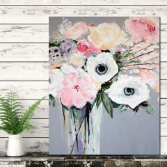 Farmhouse Flower Bouquet Canvas Wall Art