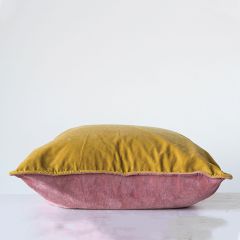Reversible Cotton Velvet Pillow