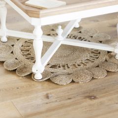 Round Braided Jute Accent Rug