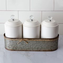 3 Canisters in Caddy