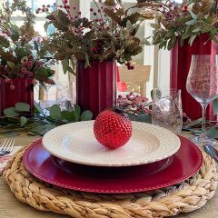 3 Inch Textured Ball Christmas Ornament