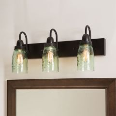 3 Lamp Mason Jar Vanity Light