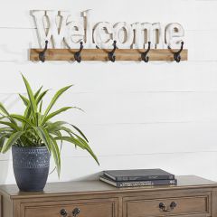 Welcome Coat Hook Sign