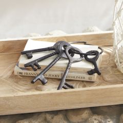 Decorative Industrial Keys On Ring Set of 3