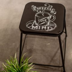 Coffee Talk Metal Stool