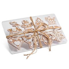 Clay Gingerbread Ornaments Set of 8