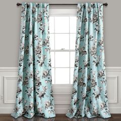 Floral Print Curtain Panels